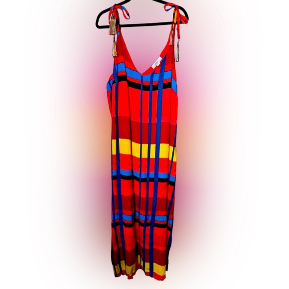 NWT Colorful Maxi Slip Dress - Picture 1 of 4
